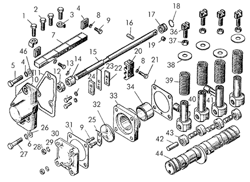 Механизм привода плунжеров Т-170